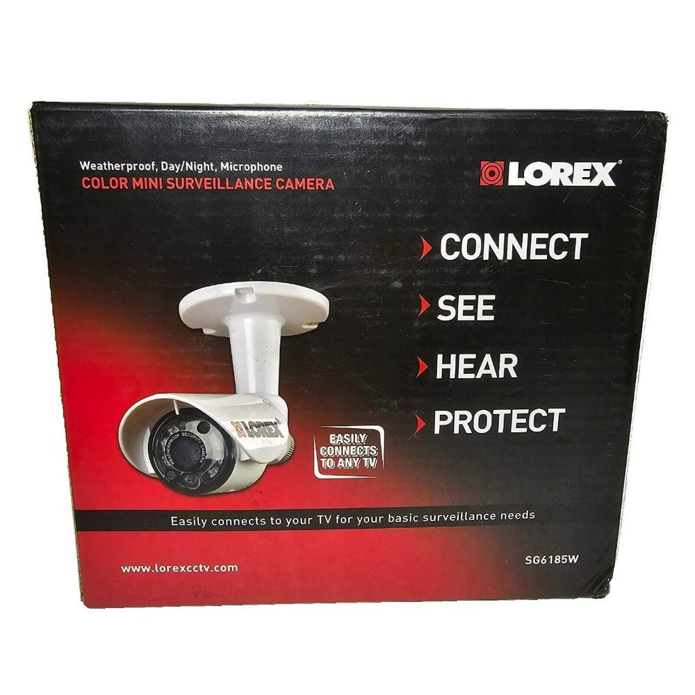 Lorex Weatherproof Day/Night Color Mini Surveillance Camera w Microphone SG6185W